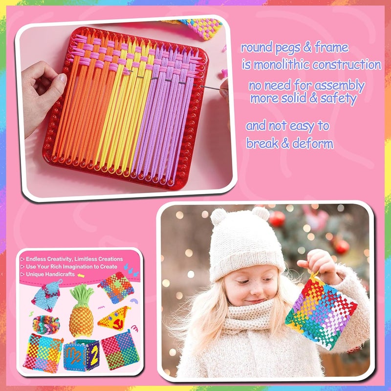 Renlive Upgraded Weaving Loom Kit Toys for Kids & Adults, DIY Arts & Crafts, Easy Potholder Loom Knitting Activity for Beginners, Ideal Gifts for Girls Ages 5 6 7 8-12 13 Years Old, 252 Craft Loops - Image 2